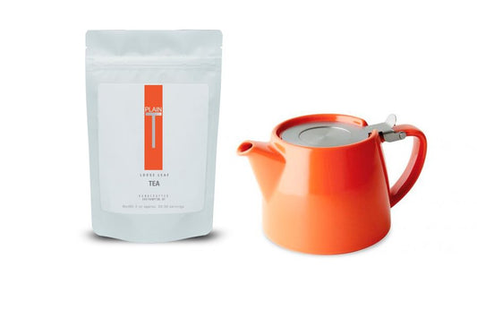 Teapot & one bag of loose-leaf tea