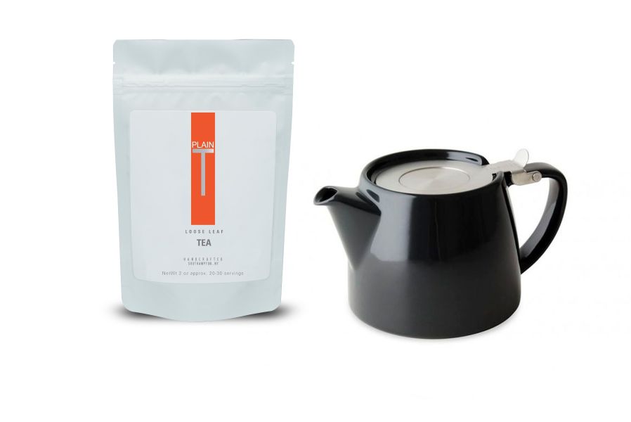 Teapot & one bag of loose-leaf tea