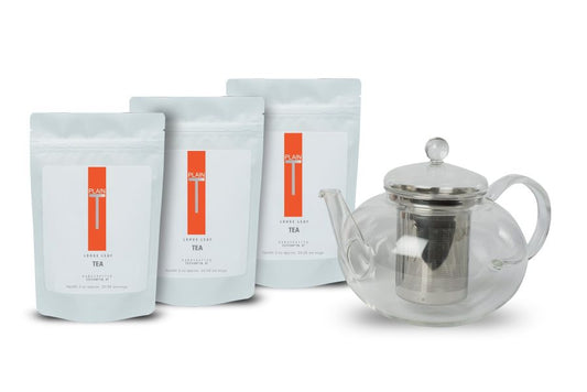 Miko Teapot & 3 bags loose tea